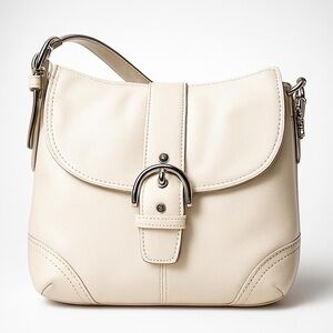 Coach Vintage 2004 Bone White/Cream Leather SoHo  Bag.
